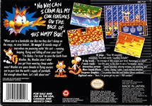 Super Nintendo Bubsy in Claws Encounters of the Furred Kind Back CoverThumbnail